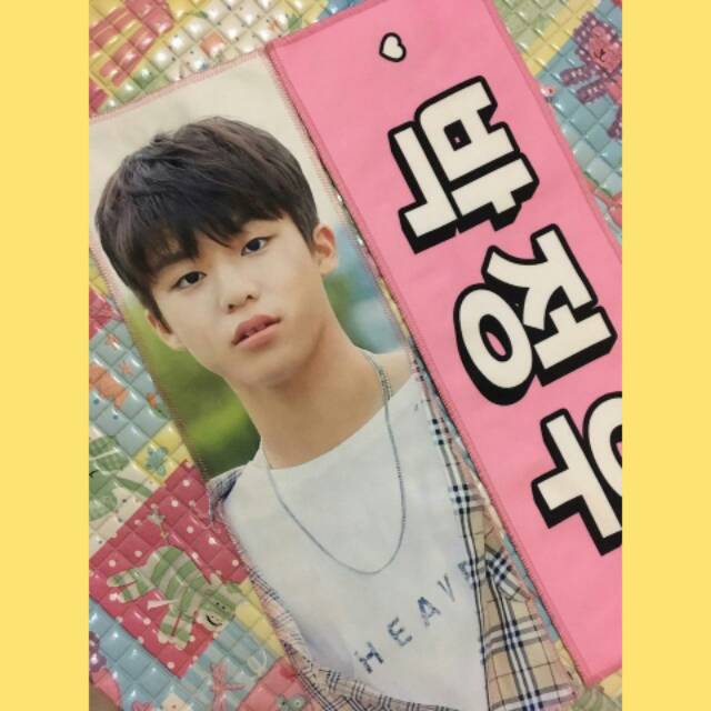 [READY] JEONGWOO TREASURE13 YG TREASURE BOX YGTB MINI SLOGAN TOWEL CHEERING SLOGAN FABRIC HANDBANNER