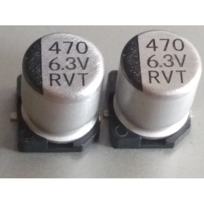 SMD Elko Kapasitor Elektrolit Capacitor Tabung 470uF 470 uF 6.3V 6.3 V