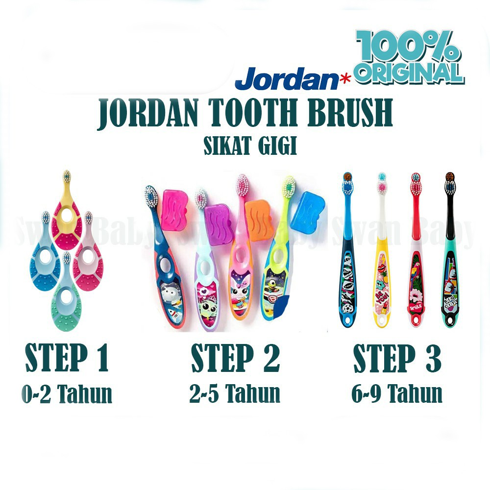 Jordan Toothbrush Sikat  Gigi  Jordan Anak  Semua Varian 