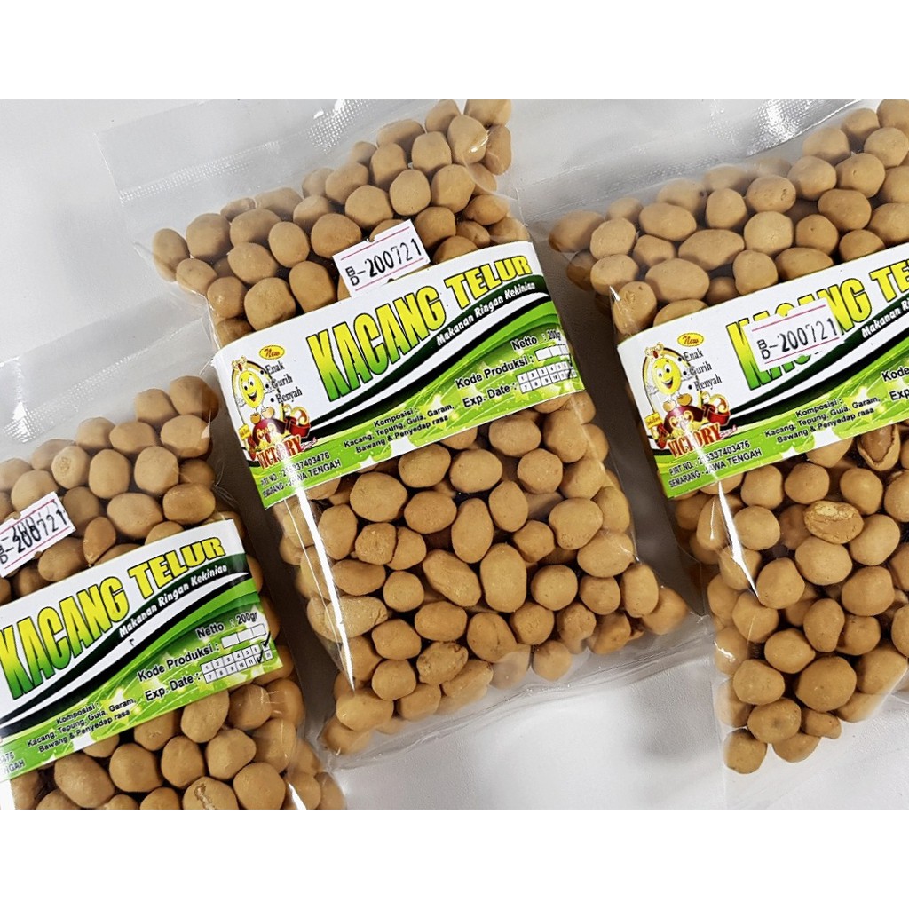 

Victory Snack - Camilan Kacang Telur / Kacang oven murah isi 200 gr