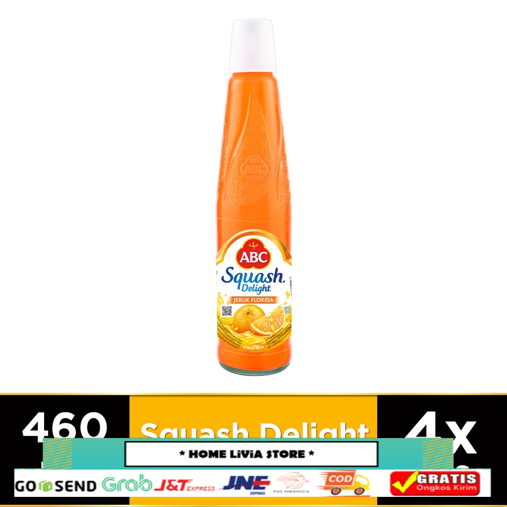 

ABC Sirup Squash Delight Jeruk Florida 460 ml - Multi Pack 4 pcs