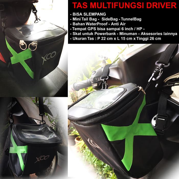 Paket Perlengkapan Gojek + Uber + Grab --> Tas Helm + Tas MultiFungsi