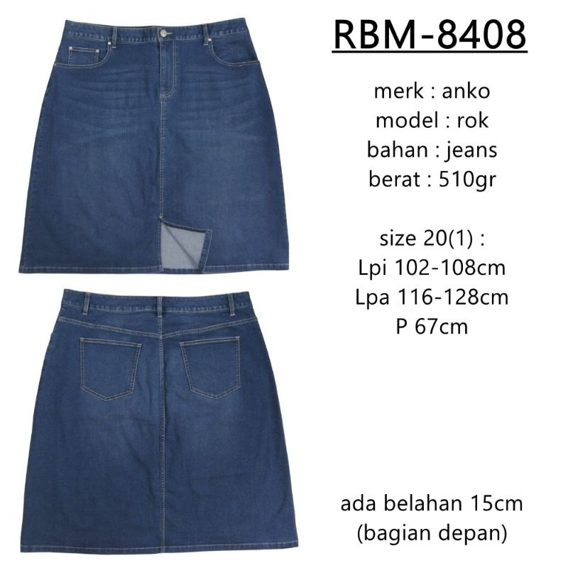 RBM-8408 ROK JEANS WANITA ANKO BRANDED MURAH BIGSIZE JUMBO SIZE 20(1)