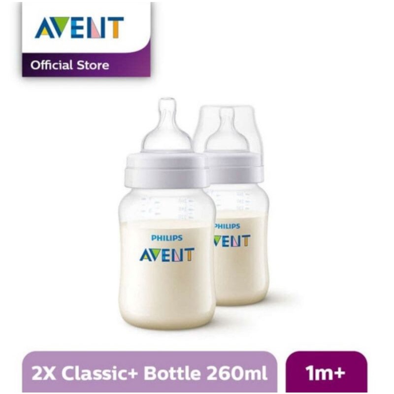 Philips Avent Bottle Classic+ PP 260ml (9oz) Twin Pack With Box/Botol Susu Bayi