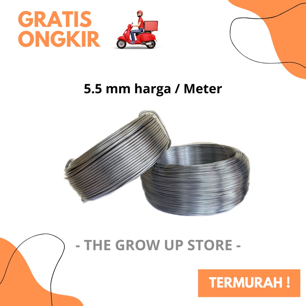 PROMO / GROSIR / TERMURAH / TERLARIS kawat bonsai aluminium - kawat bonsai 5.5 mm - kawat bonsai gra