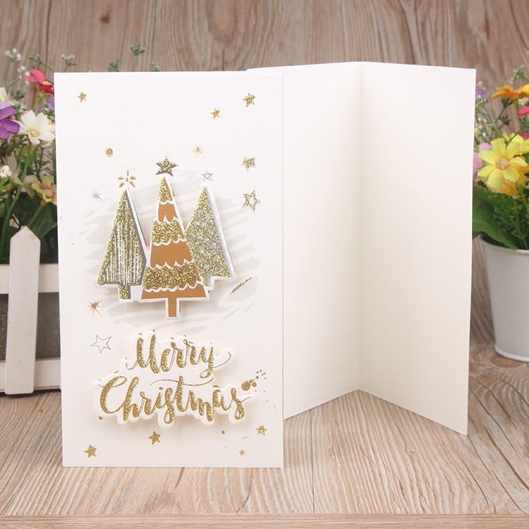 Kartu Ucapan Terima Kasih Desain Rusa Glitter Tiga Dimensi Untuk Natal Thanksgiving Shopee Indonesia