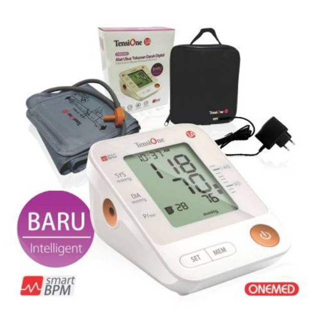 TENSIMETER DIGITAL 1A PLUS SUARA + ADAPTOR . TENSI ONE A . ALAT PENGUKUR TEKANAN DARAH 1A ONEMED