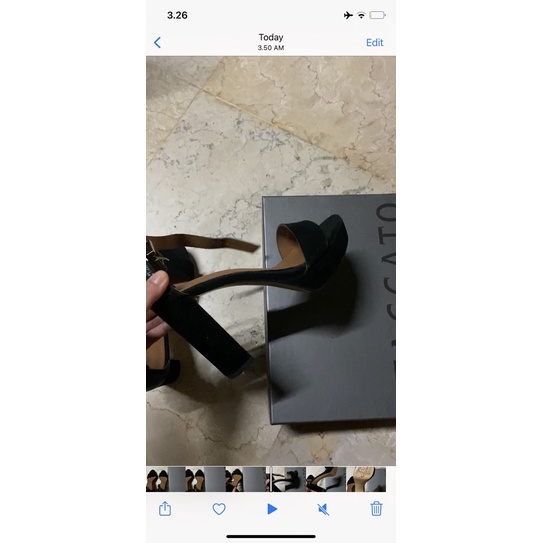 black heels hitam staccato