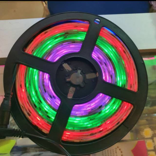 LED Warna STRIP Flexibel 5050 RGB 5 Meter IP 65 12 Volt Grade A