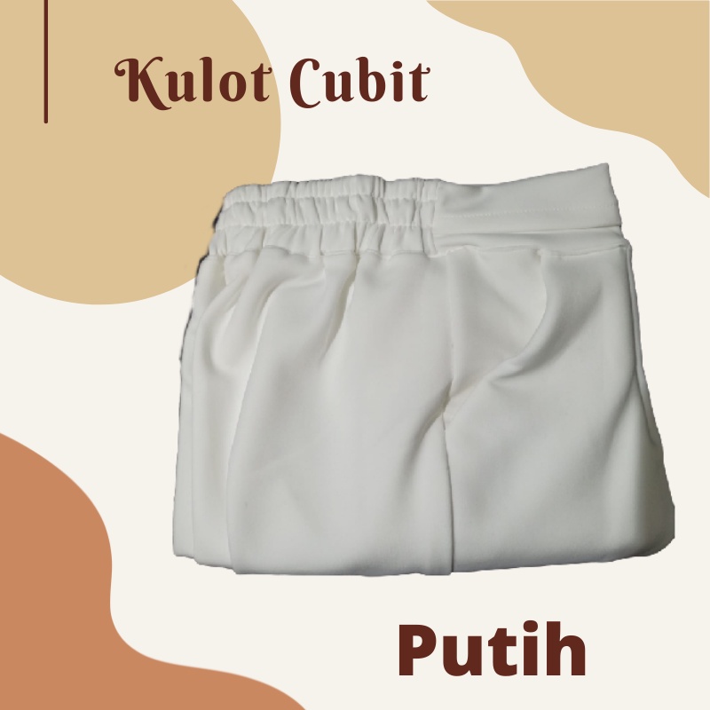 KULOT CUBIT SCUBA PREMIUM KULOT DEWASA HIGHWAIST KULOT POLOS - SC 103-PUTIH