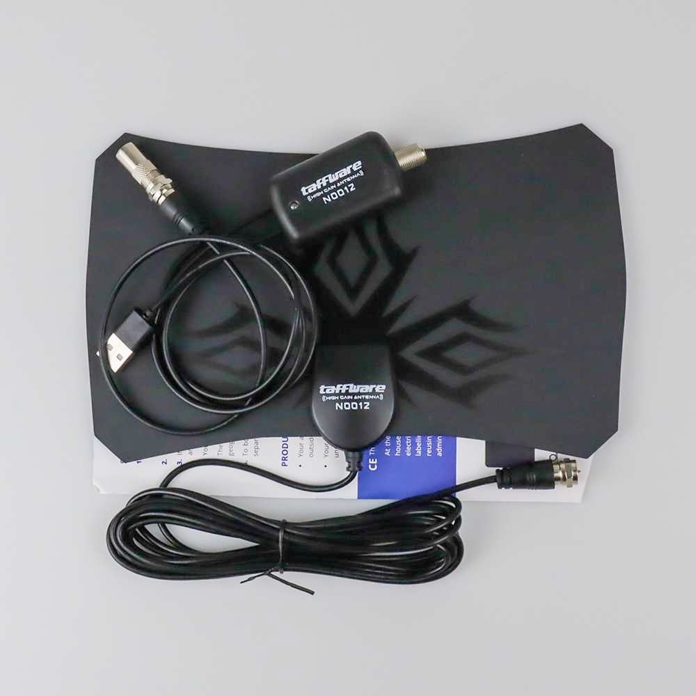 BISA COD Antena TV Digital DVB-T2 980 Mil HDTV Satellite with Signal Booster Amplifer  - Hitam