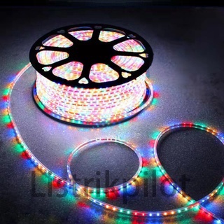 LAMPU LED STRIP ROPE LED 3528 220v(1m~99m) RGB IP66 METERAN 6 WARNA (LAMPU TIKTOK)