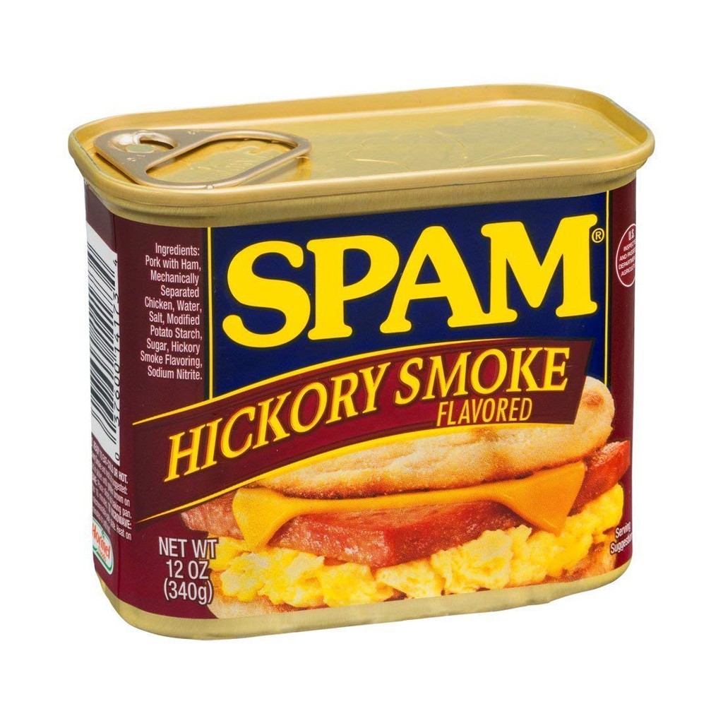 

SPAM Hickory Smoke Flavored Canned Pork Meat Daging Babi Kaleng Instant Food