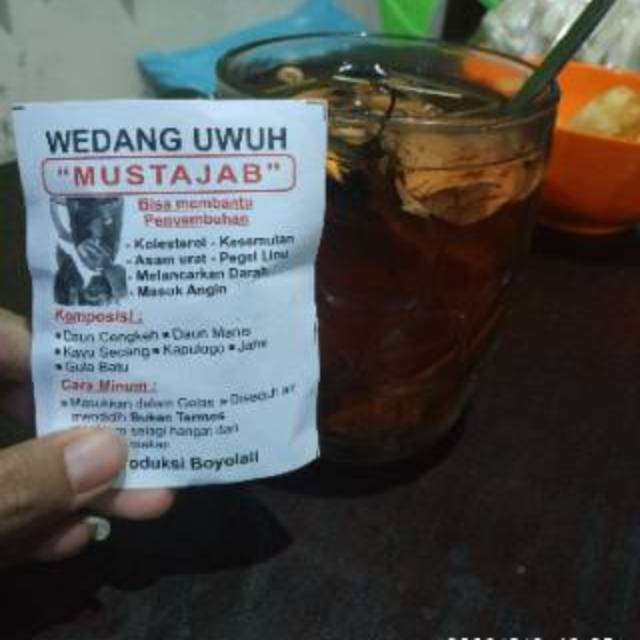 

[0101] WEDANG UWUH MUSTAJAB JAHE EMPRIT / JAHE MERAH ASLI BOYOLALI