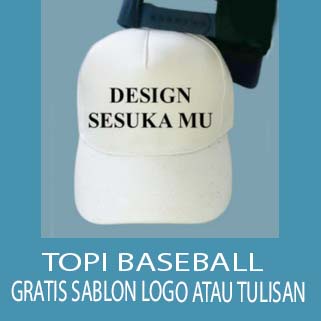 Topi sablon logo gambar foto tulisan model topi baseball