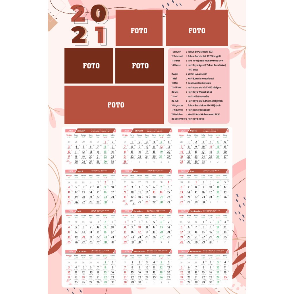 

KALENDER DINDING CUSTOM FREE FOTO MURAH