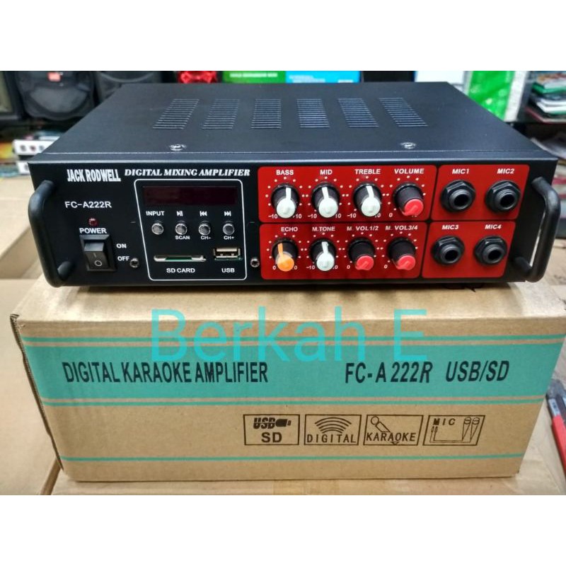 Power Amplifier JACK RODWELL FC-A222R USB Bluetooth FM Radio