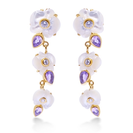 [Original Anting Perak 925] Anting Drop Perak Anggrek Sunaka Jewelry