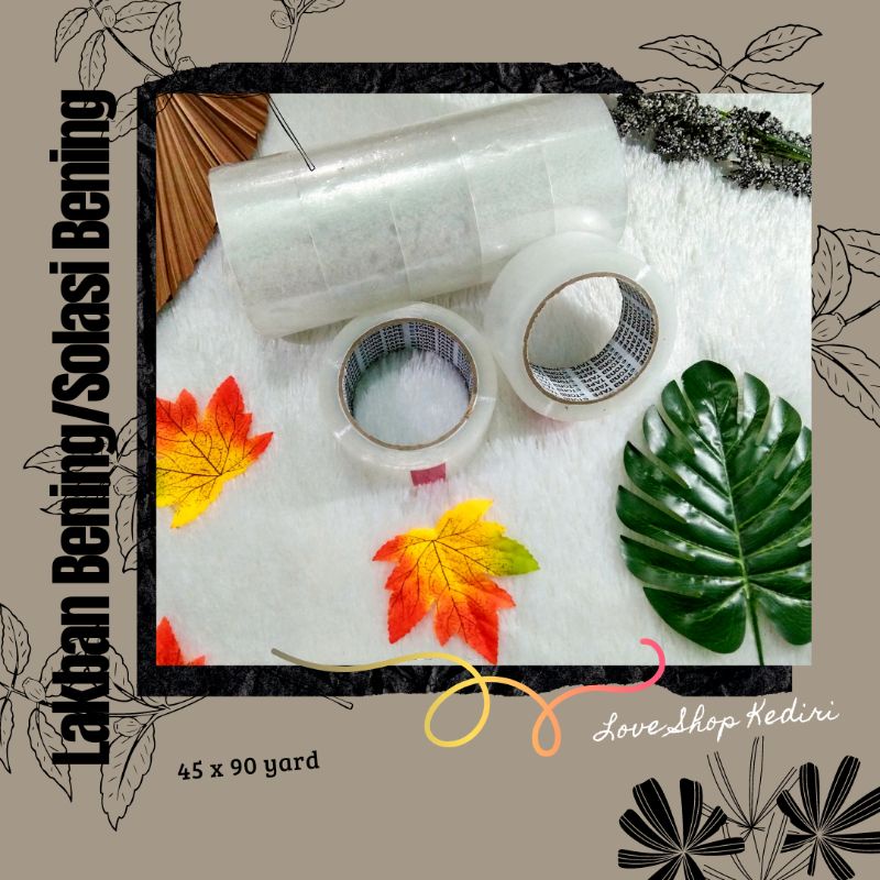 

Lakban Bening / Solasi Bening Besar 45x90 yard