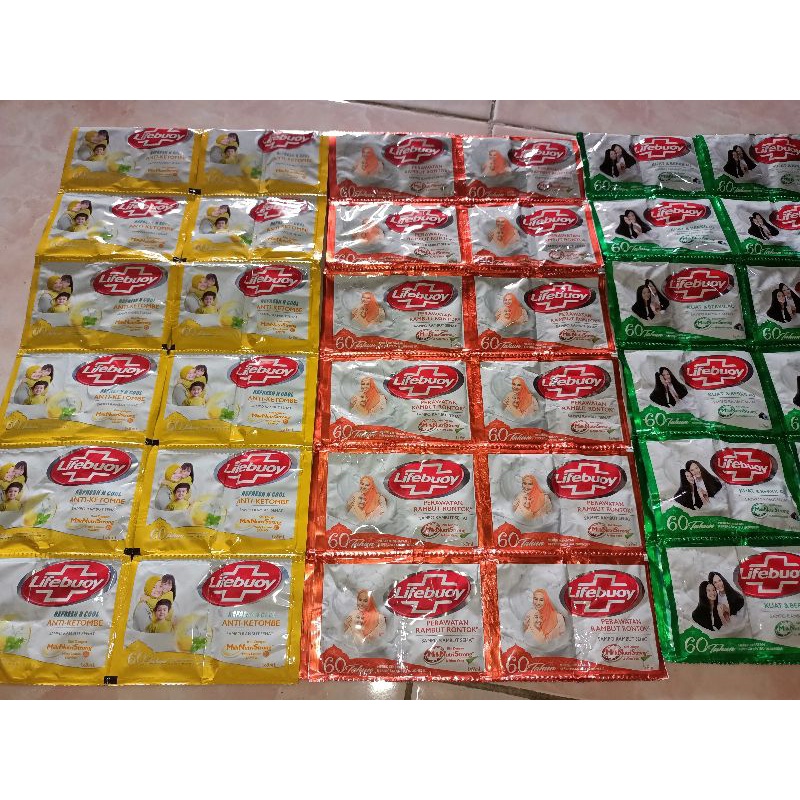 LIFEBUOY,Zinc,emeron SHAMPO/SAMPO 5ml 1 Renteng Isi 24 Sachet