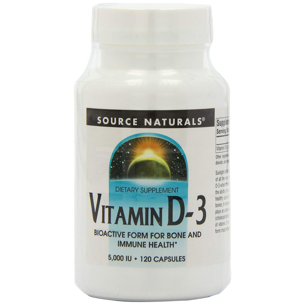 Source Naturals Vitamin D3 5000 IU 120 Capsules Kesehatan Tulang!