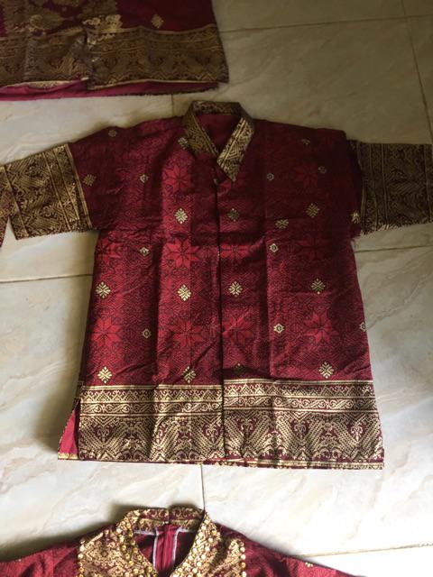 Gamis Batik Jupri Asli Palembang Warna Maron