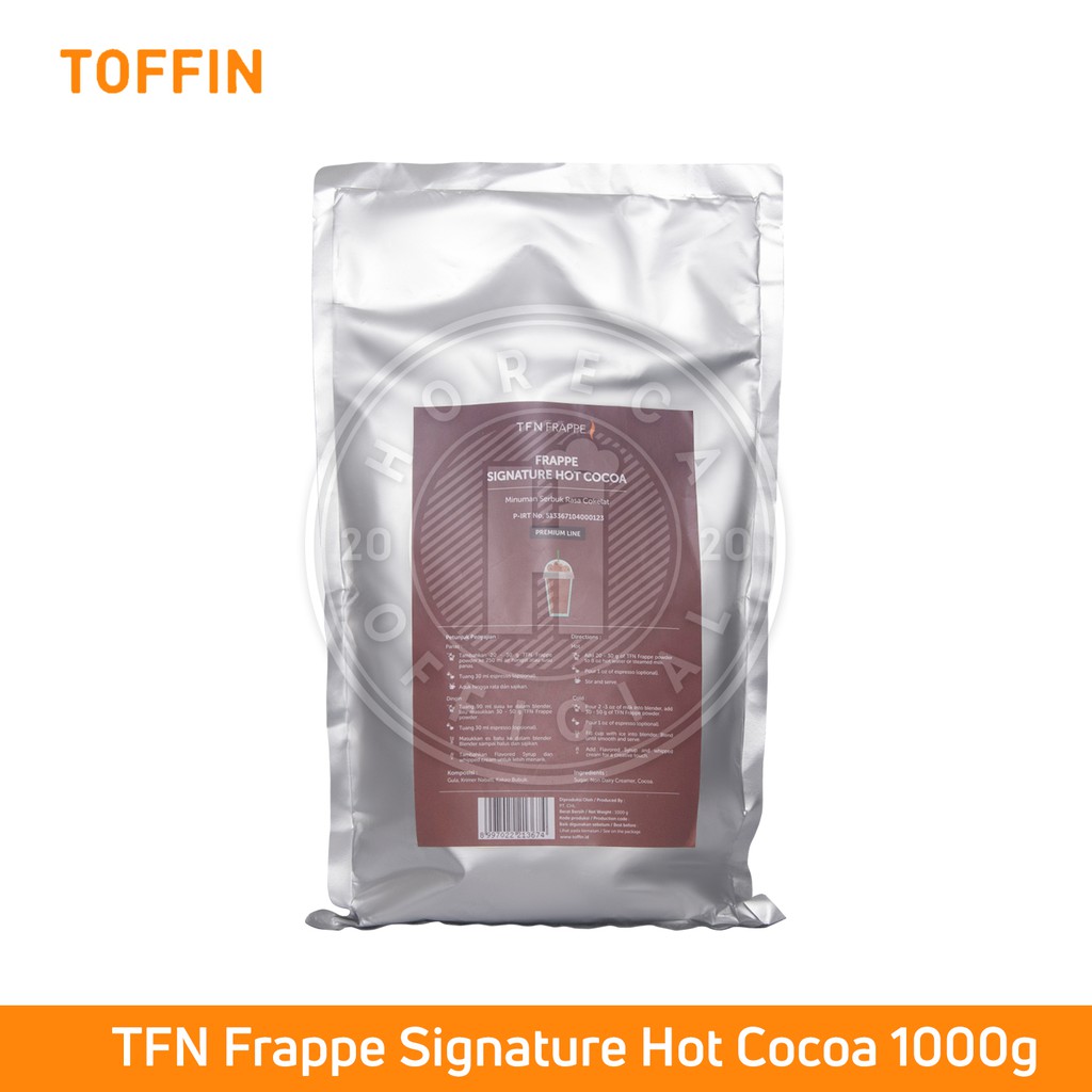 

TOFFIN FRAPPE SIGNATURE HOT COCOA POWDER PREMIUM LINE 1000GR / TFN SERBUK COKLAT BUBUK 1000 GRAM