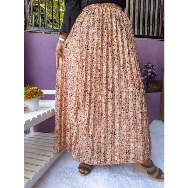 ROK PLISKET DAISY MOTIF MELATI PREMIUM TERBARU//ROK PLISKET MOTIF BUNGA