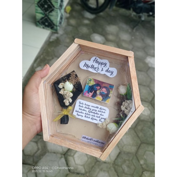 stik hexagonal frame lampu