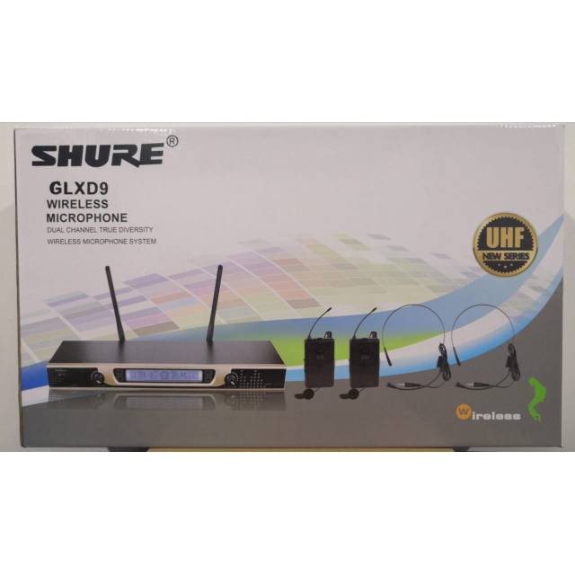 Mic wireless shure glxd 9 (2 bando 2 jepit) glxd9
