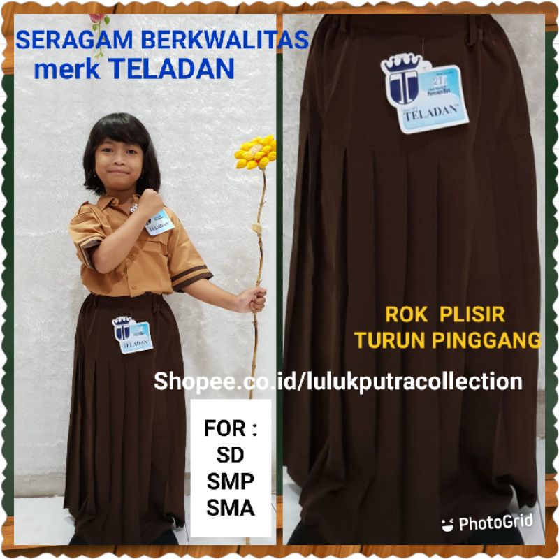 

SERAGAM TELADAN ROK PLISIR TURUN PINGGANG COKLAT PRAMUKA SD SMP SMA/PLISIR TURUN PINGGANG/SERAGAM TELADAN/SERAGGAM PRAMUKA