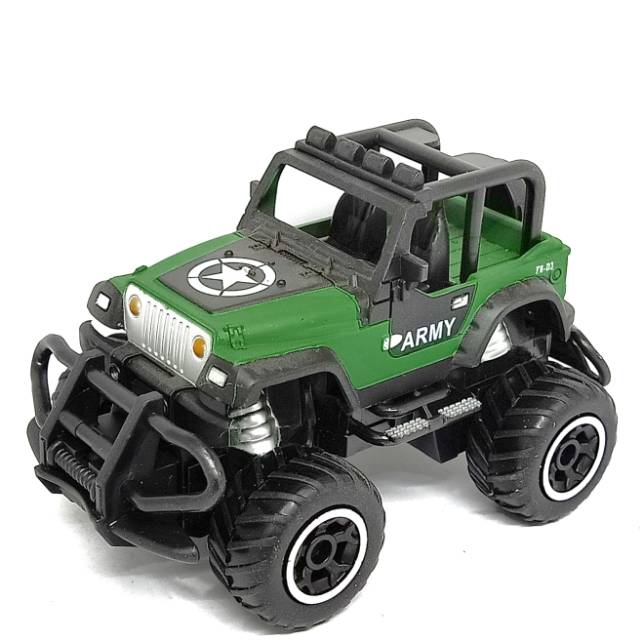 Mainan mobil  jeep  army remote  control mini car Off raod 