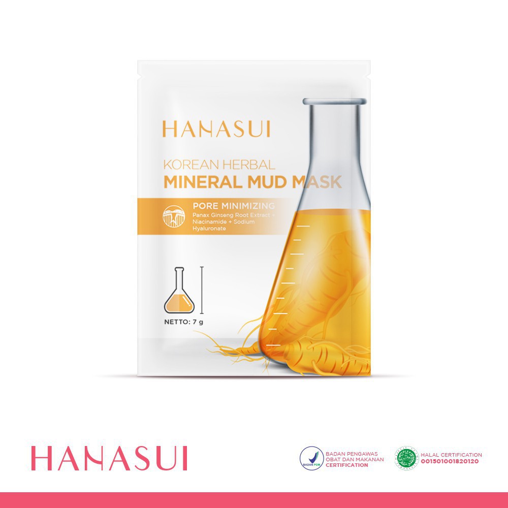 HANASUI MINERAL MUD MASK - KOREAN HERBAL PORE MINIMIZING (✔️BPOM)