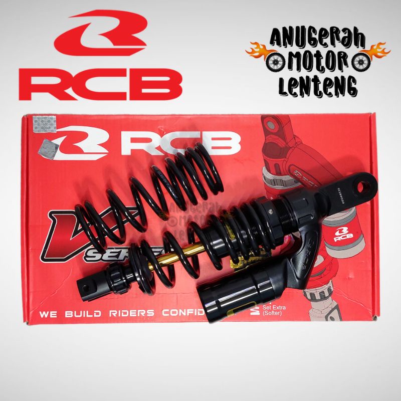 Shock Breaker Belakang RCB VS Black 330MM Beat Vario 125 Vario 150 Scoopy Genio Vario Lexi