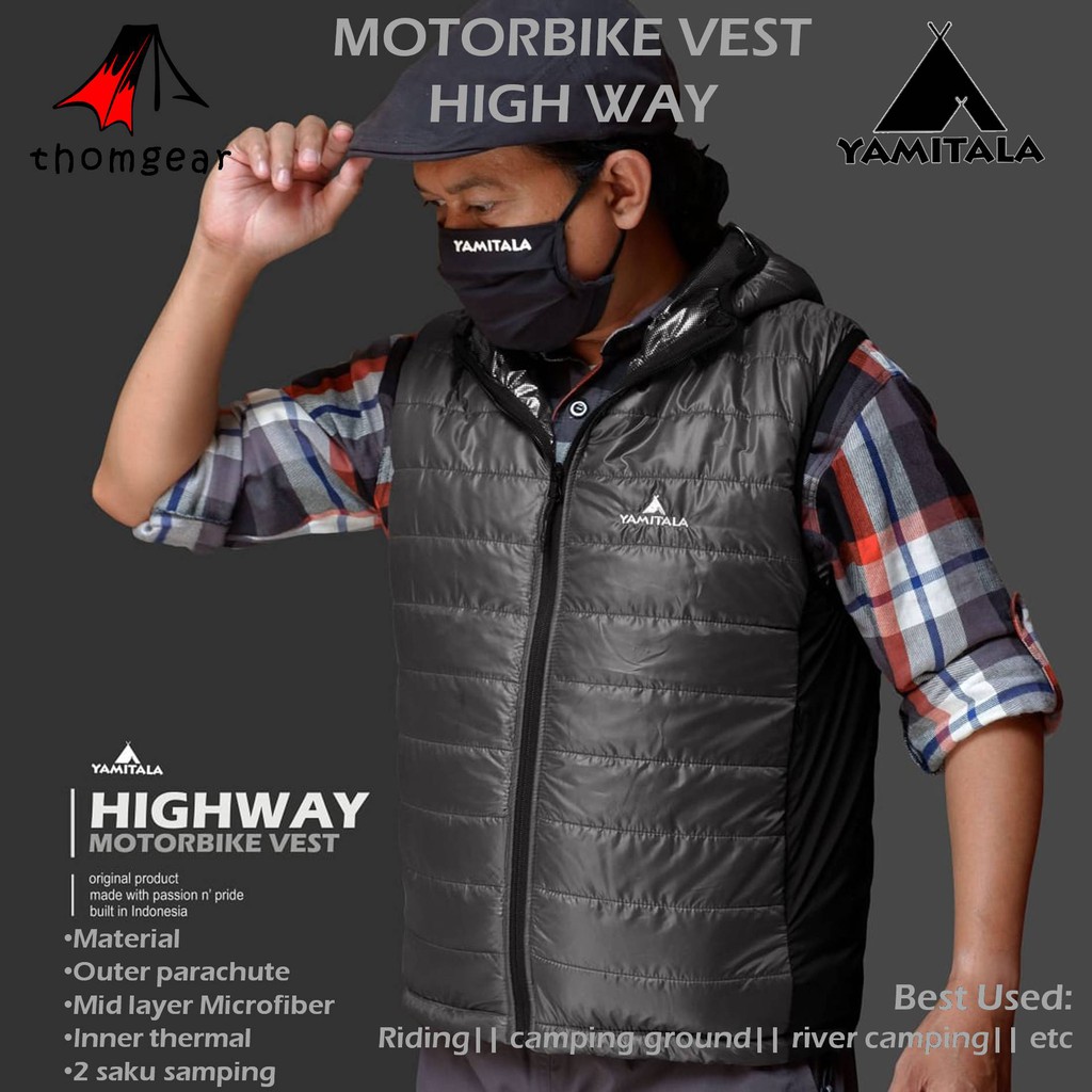 Thomgear Yamitala Rompi Highway Motorbike Vest Rompi Pelindung Saat Berkendara