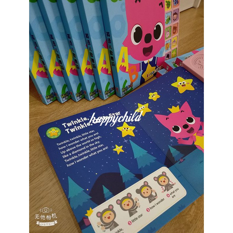 ready Original pinkfong sound book audio buku/favourite songs baby shark songs happychild