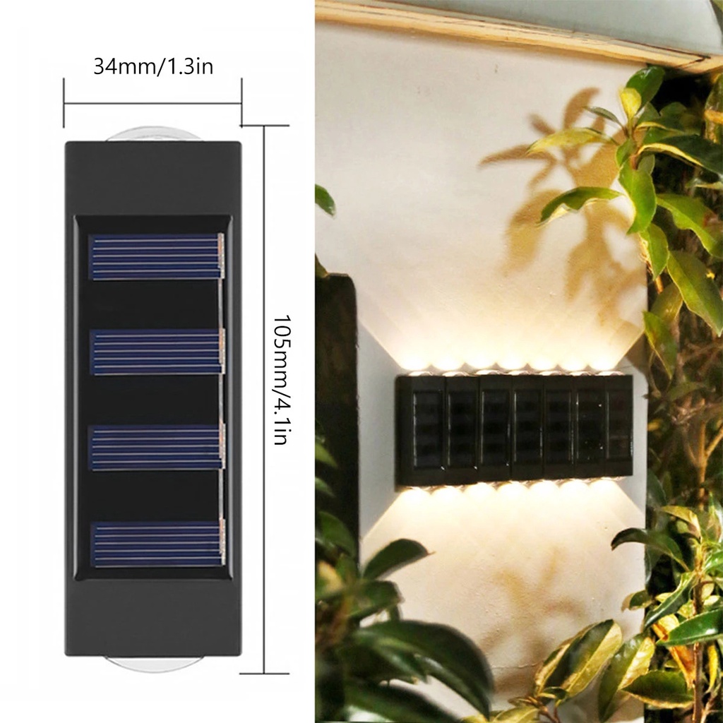 Lampu Dinding Tenaga Surya Tahan Air IP65 Hemat Energi Untuk Dekorasi Taman