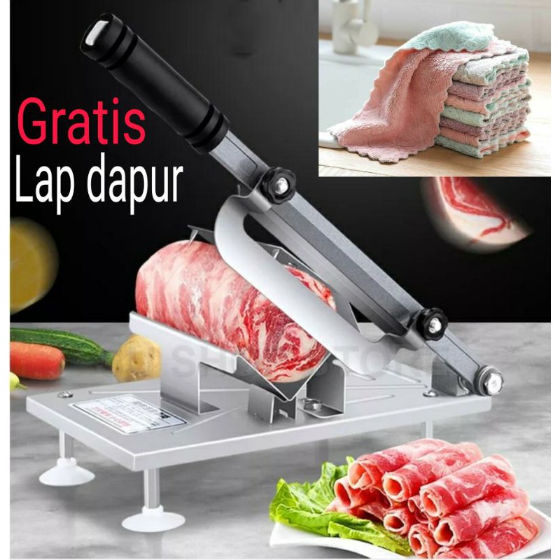 SH8 mesin pengiris daging manual meat slicer potong keripik tempe tipis