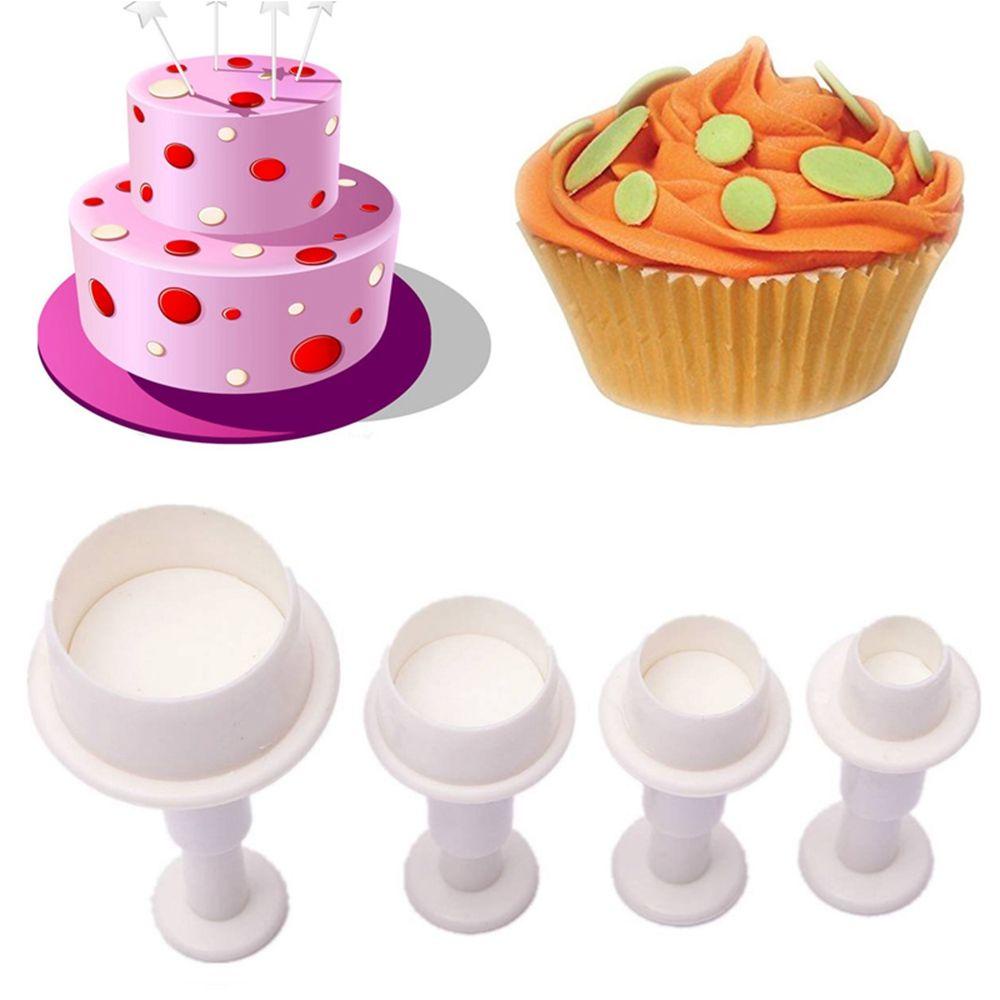 Populer 4Pcs Cetakan Pemotong Kue Kering Cookie New Plastik Alat Baking Fondant Craft Decor