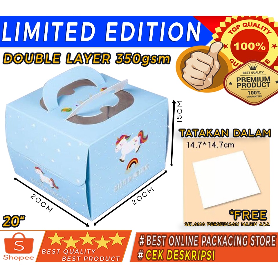 

DUS KUE KERTAS CANTIK UKURAN 20X20X15CM - JP2001