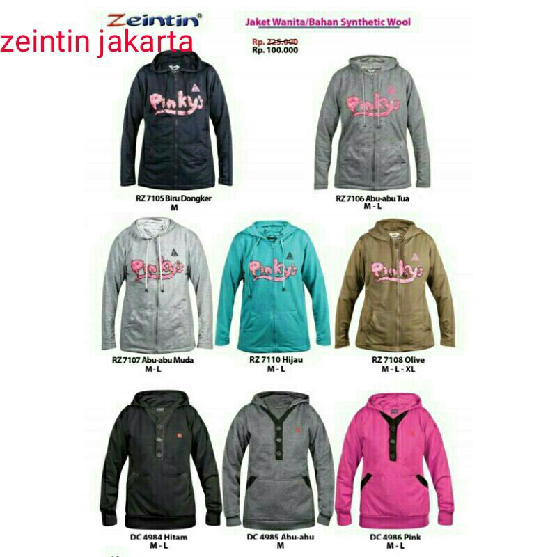 zeintin switer jaket wanita