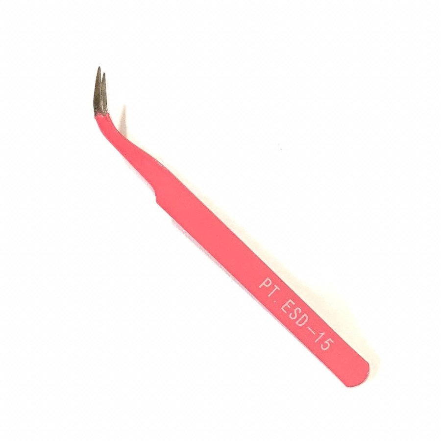 PINSET PINK Eyelash extension pinset bulumata