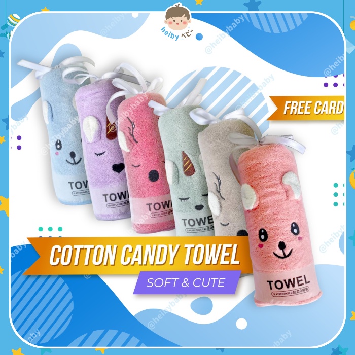 Cotton Candy Baby Towel / Handuk Bayi / Kado Bayi / Kado Lahiran (50x100)