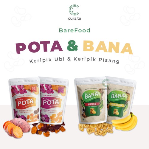 Barefood POTA BANA KERIPIK UBI PISANG 50G | SNACK CEMILAN DIET SEHAT