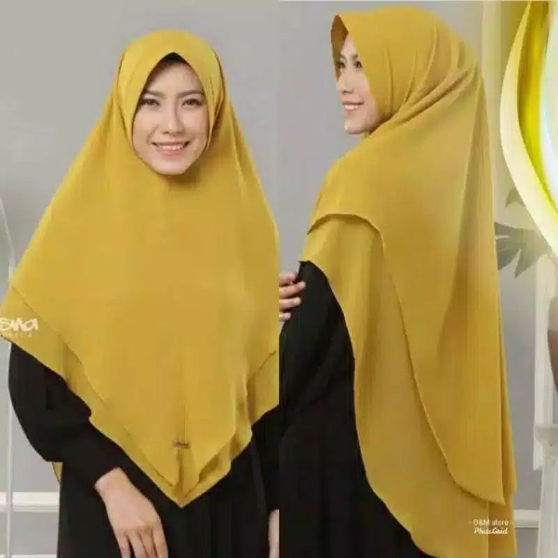 Khimar Ped Double Layer Diamond Cantik Jilbab syar'i 2 Layer