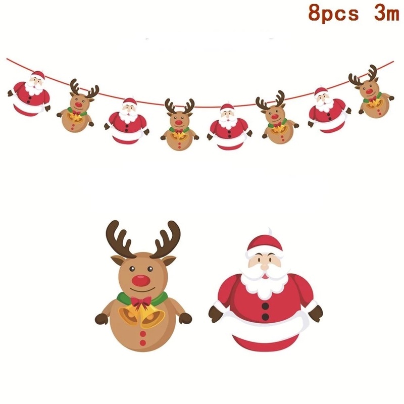 [Christmas Home Decoration Products] [3m Garland Christmas Banners Santa Claus Banner][Elk Flag Xmas Trees Banners Decor ] [Xmas Home Decor Accessories]