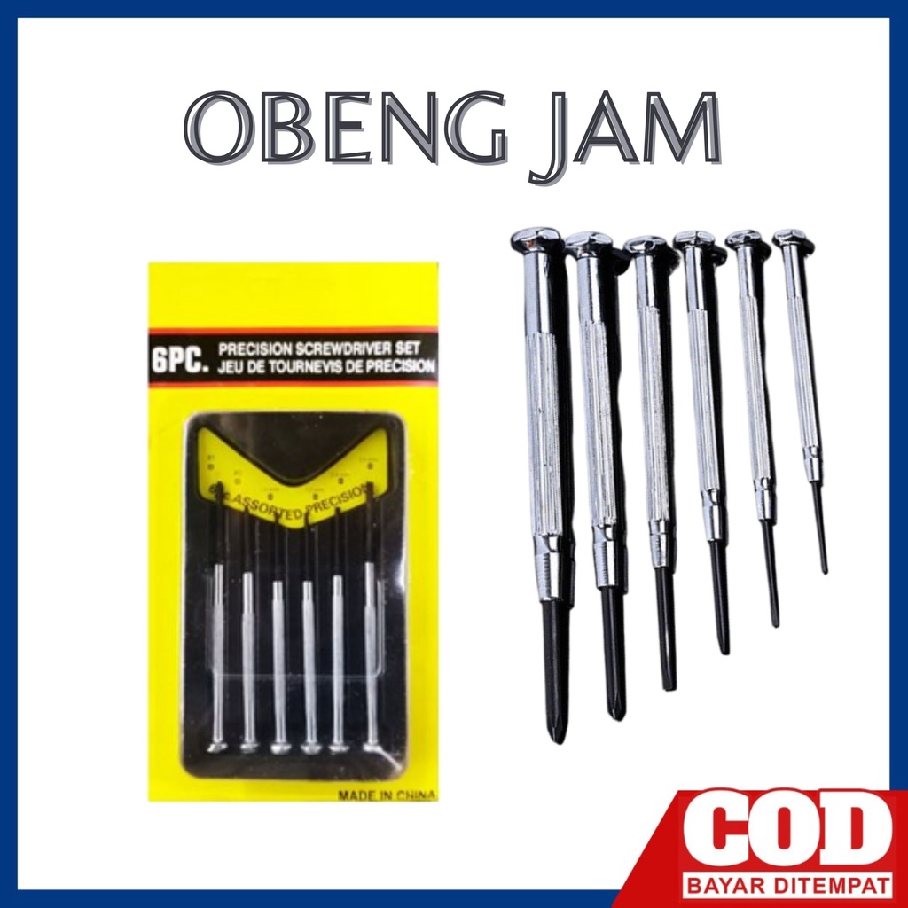 Obeng Jam Tangan &amp; Kacamata Mini Set 6in1