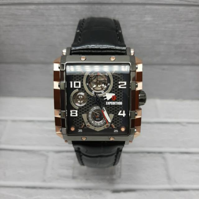 Jam Expedition wanita e 6757 b original Black rosegold