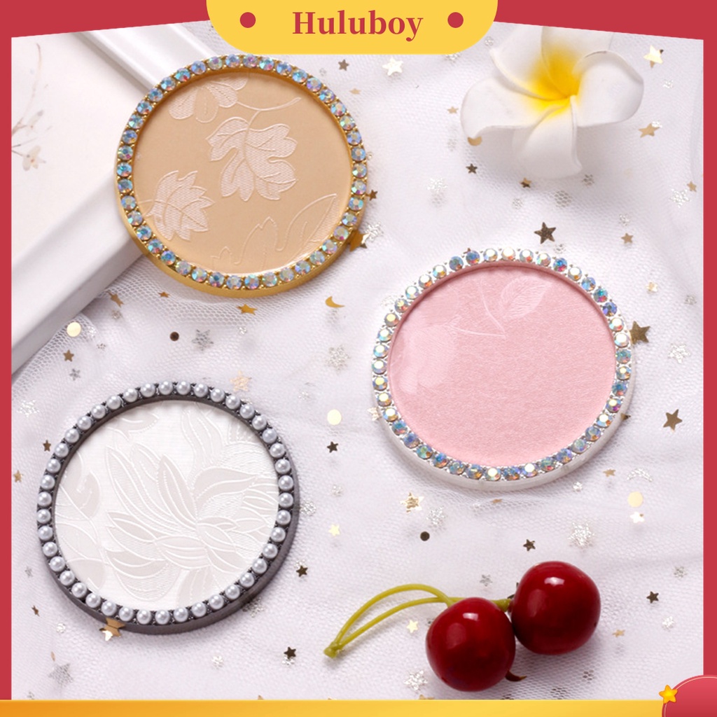 Huluboy Huluboy♡ Nampan Display Kuku Palsu Bentuk Bulat Aksen Mutiara Berlian Imitasi Untuk Salon