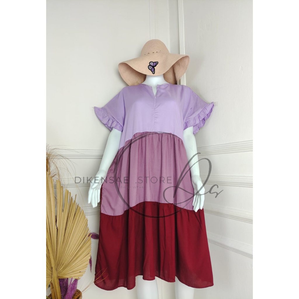 Daster lolipop | Midi dress ice cream | daster jumbo kombinasi | nagita dress | daster rayon busui |
